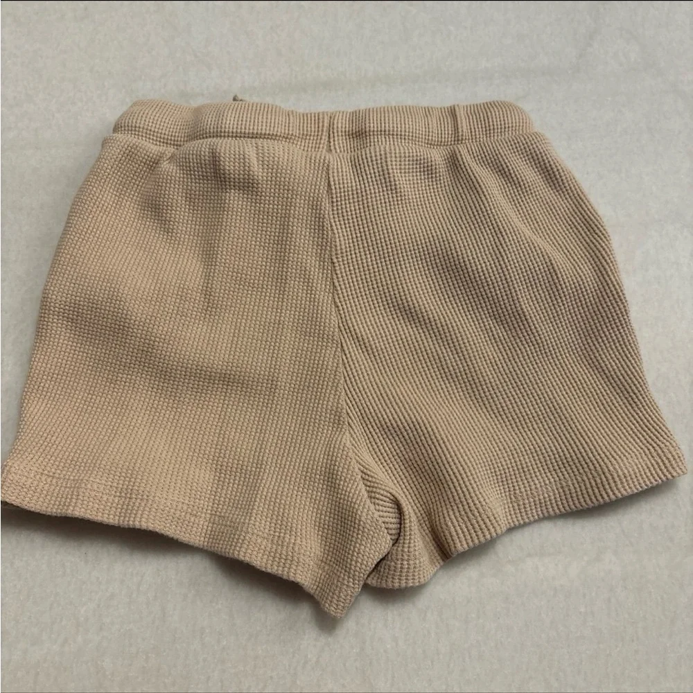 H&M Tan Waffle Knit Shorts